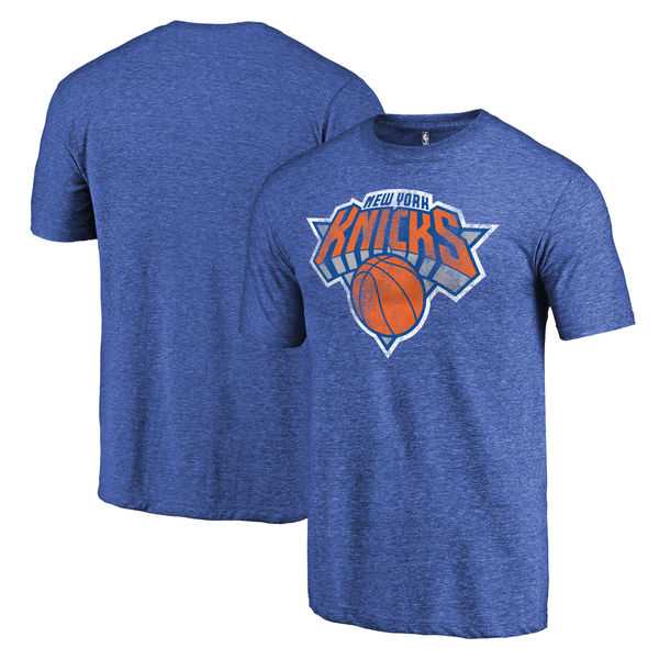 New York Knicks Heathered Blue Distressed Primary Logo Fanatics Branded Tri-Blend T-Shirt,We sell and wholesale New York Knicks Heathered Blue Distressed Primary Logo Fanatics Branded Tri-Blend T-Shirt on line form chian!
